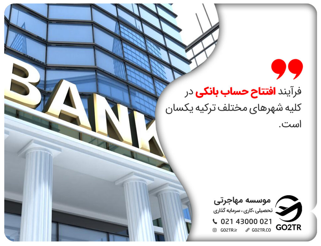 شرایط افتتاح حساب بانکی در ترکیه